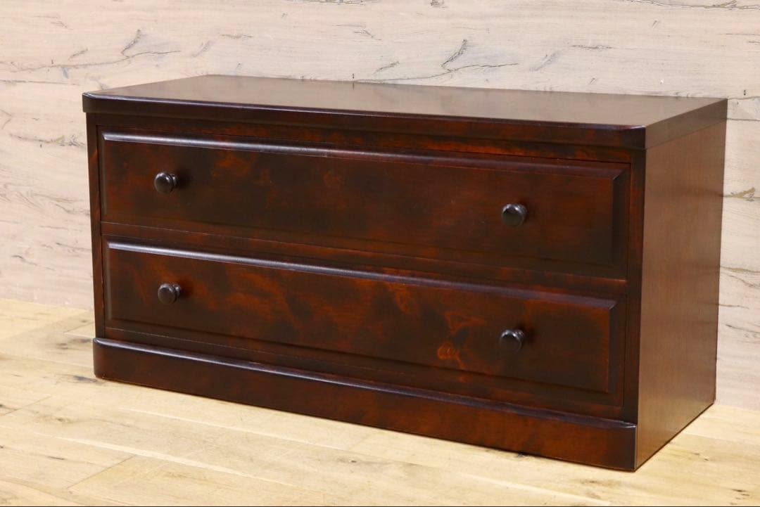 GMIK390○北海民芸家具 2段チェスト チェスト 整理タンス 収納家具 和