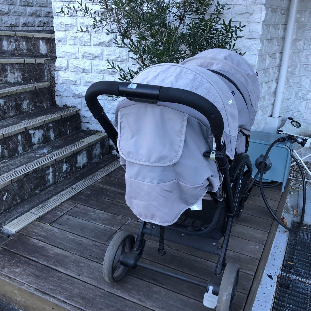 【直接お渡しのみ】Joie ダブルベビーカー グレー