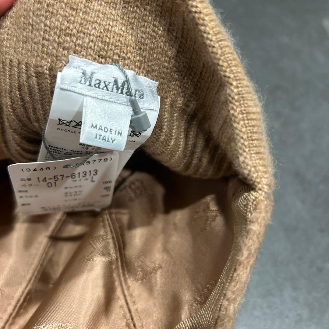 新品タグ付き マックスマーラ カシミヤ ニット 切り替え キャップ
