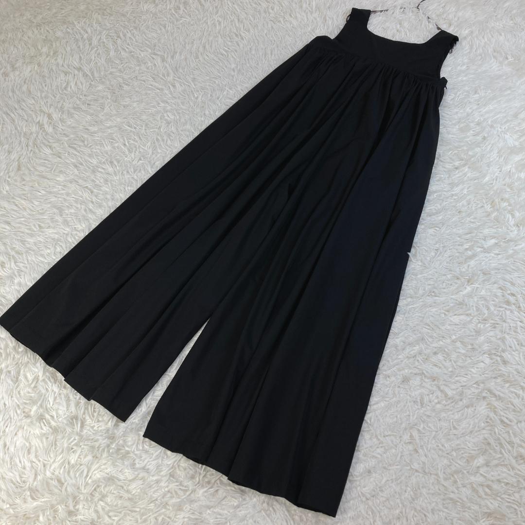 美品　UN3D.　アンスリード　ボリュームギャザーオールインワン　36　ブラック