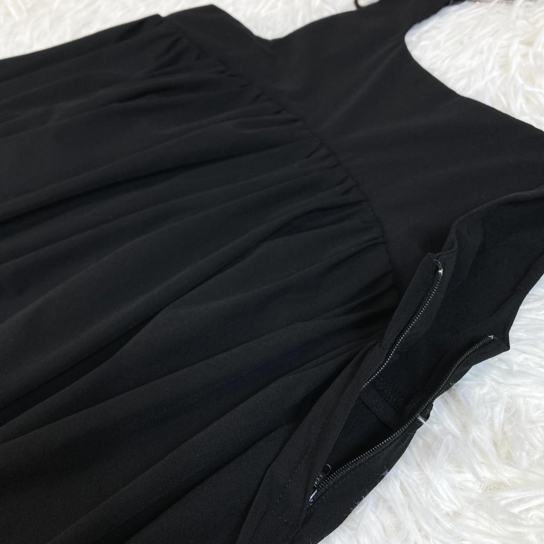 美品　UN3D.　アンスリード　ボリュームギャザーオールインワン　36　ブラック