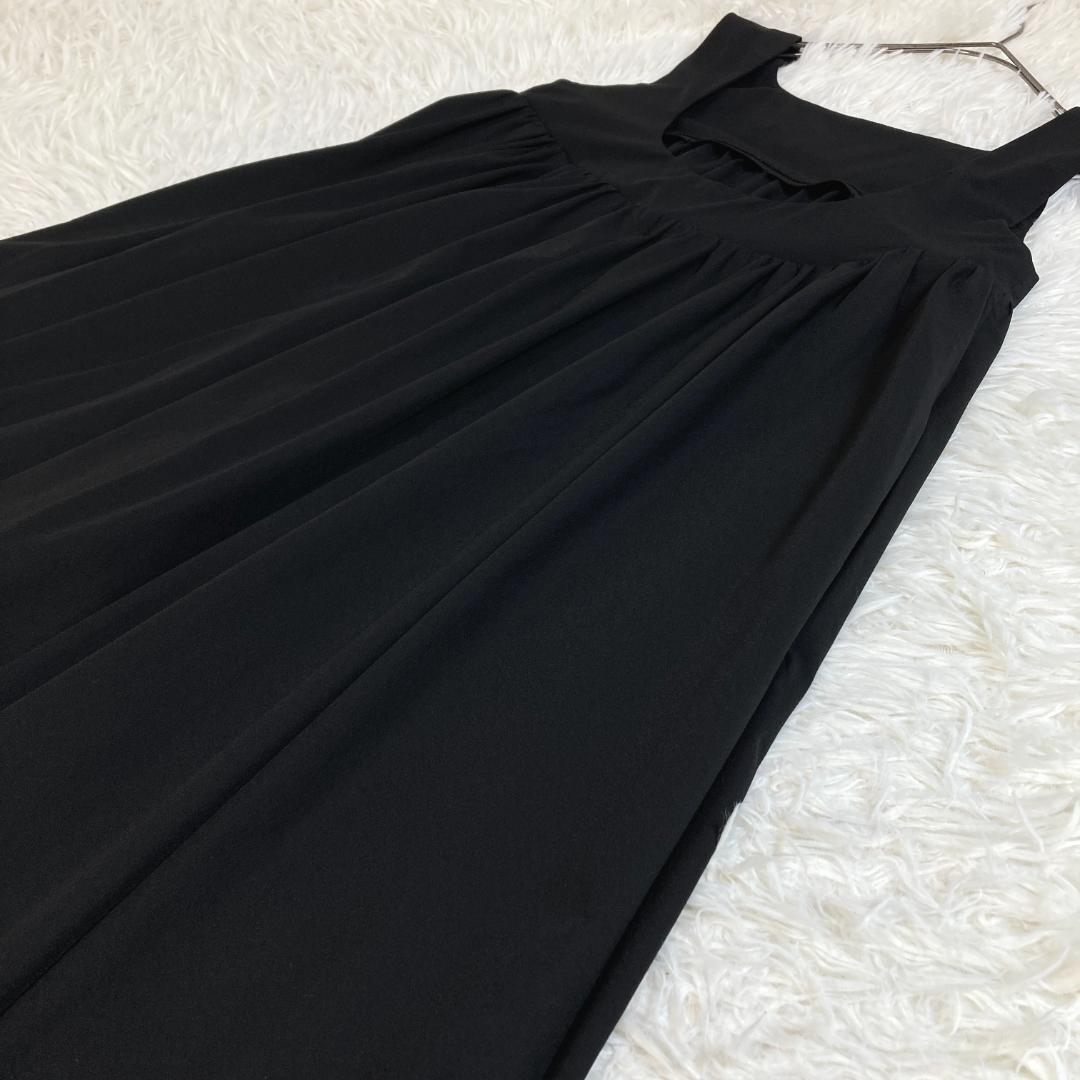 美品　UN3D.　アンスリード　ボリュームギャザーオールインワン　36　ブラック