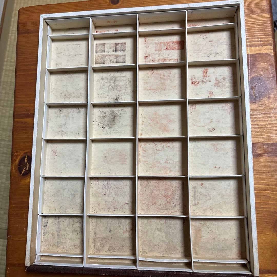 フランス　L.V. アンティーク　手芸屋糸什器　キャビネット　8段　引き出し