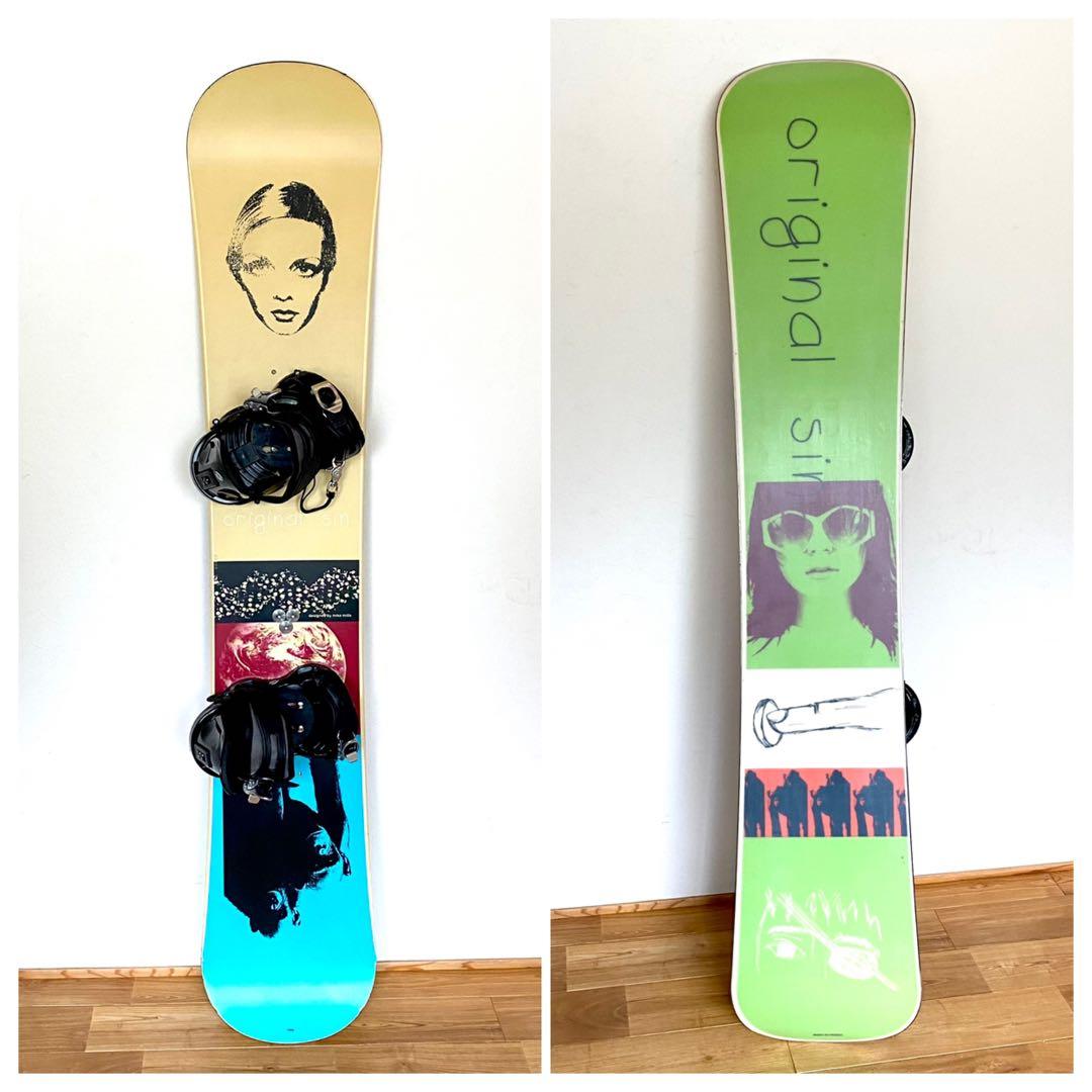 激レア 90s ヴィンテージ マイクミルズ デザイン スノーボード バイン付き