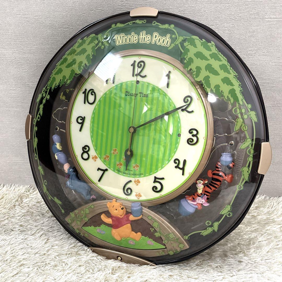 【美品】 Winnie the Pooh 掛け時計 ディズニー くまのぷーさん