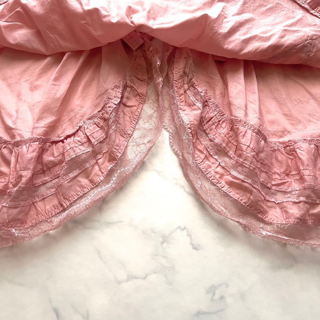 未使用✳︎希少 non non dorl フリルエプロン ピンク レース