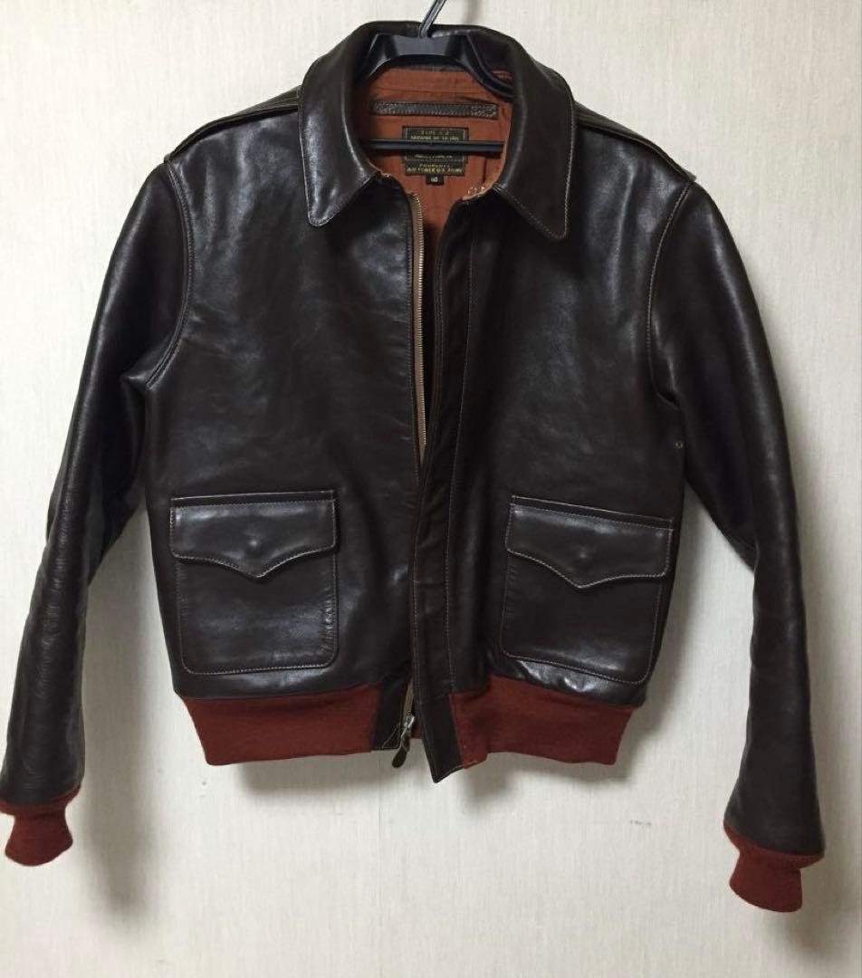 未使用級THE FEW A-2　ホース ROUGH WEARツインラベル　赤リブ