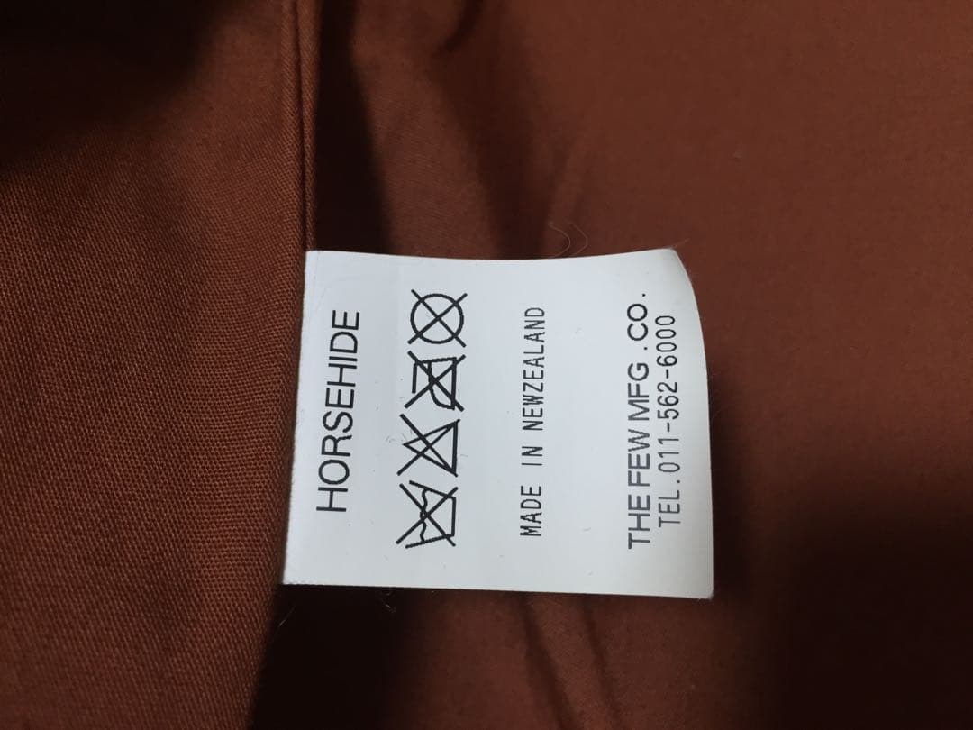 未使用級THE FEW A-2　ホース ROUGH WEARツインラベル　赤リブ