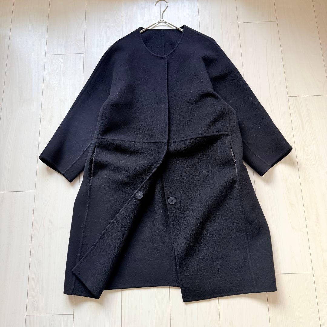 美品✨ドゥーズィエムクラス　victorian リバーロングノーカラーコート