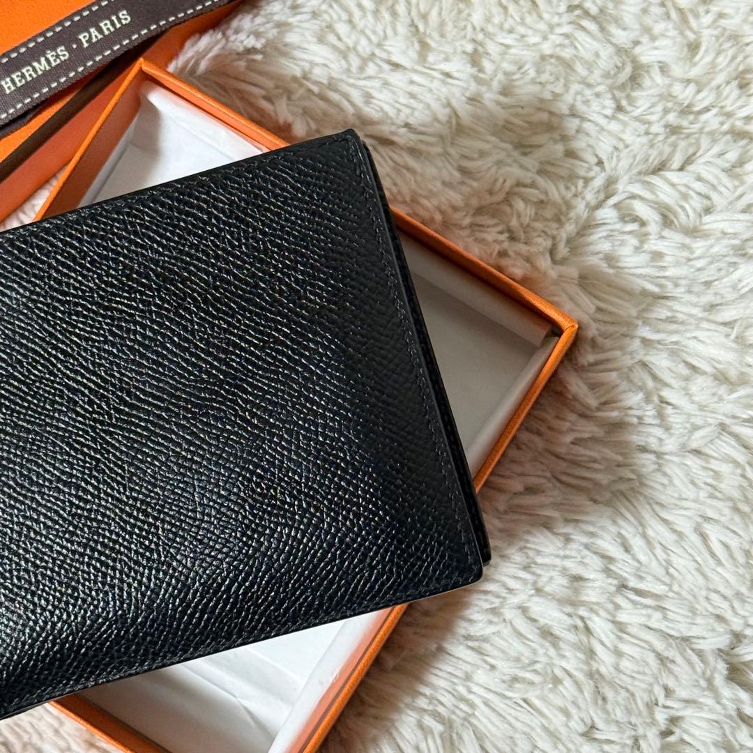 ⭐️極美品⭐️　HERMES　MC2 タレス ヴォーエプソン　二つ折り財布　ブラック