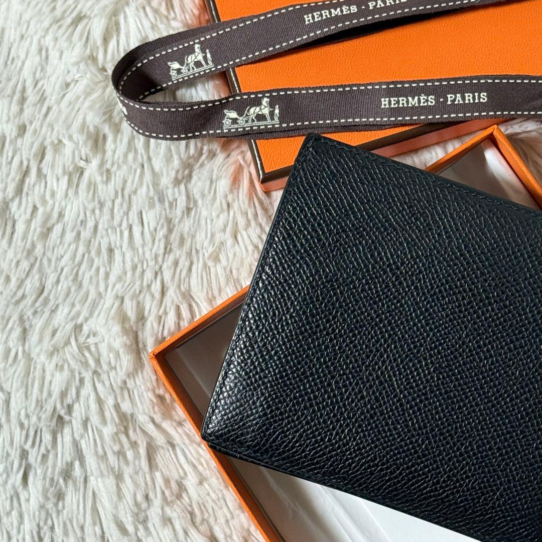 ⭐️極美品⭐️　HERMES　MC2 タレス ヴォーエプソン　二つ折り財布　ブラック