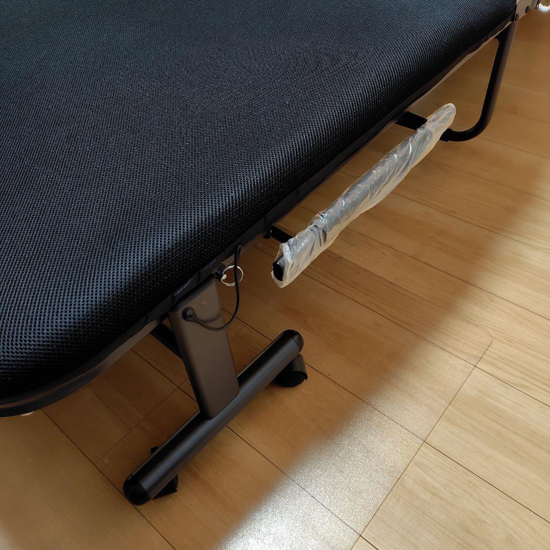 【直接引渡し希望】山善　YAMAZEN　折りたたみ　ベッド　シングル　ブラック