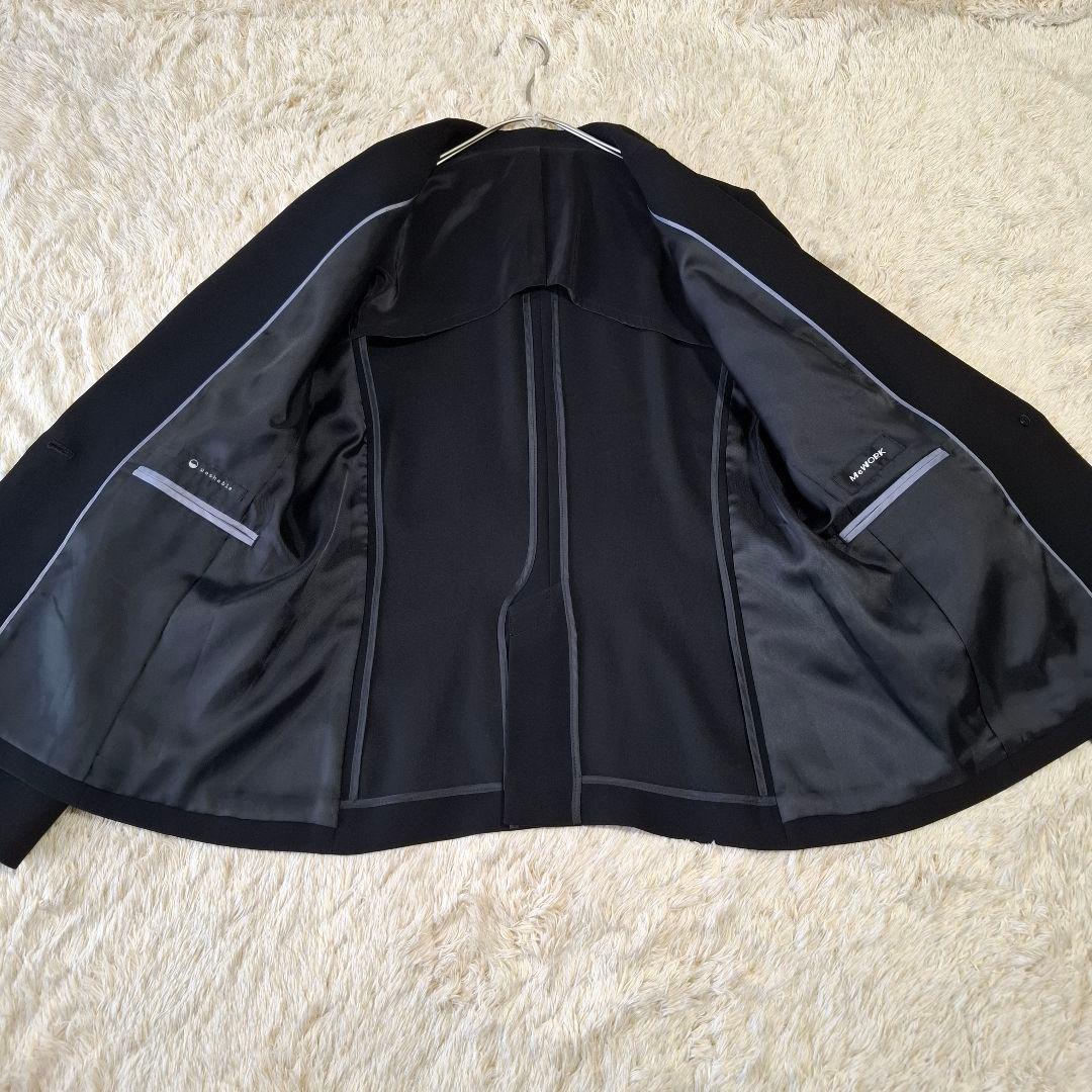 AOKI MeWORK 洗える スーツセットアップ ストレッチ パンツ ブラック