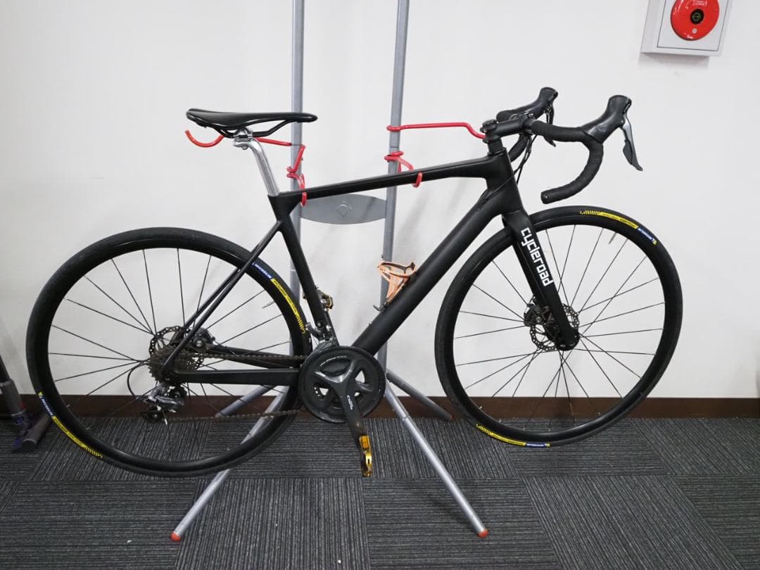 走行50キロ 毘沙 ５号 M カーボンフレーム ディスクブレーキ エアロスポーク