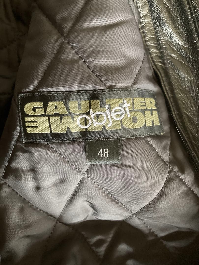 GAULTIER HOMM E 黒 羊革レザージャケット