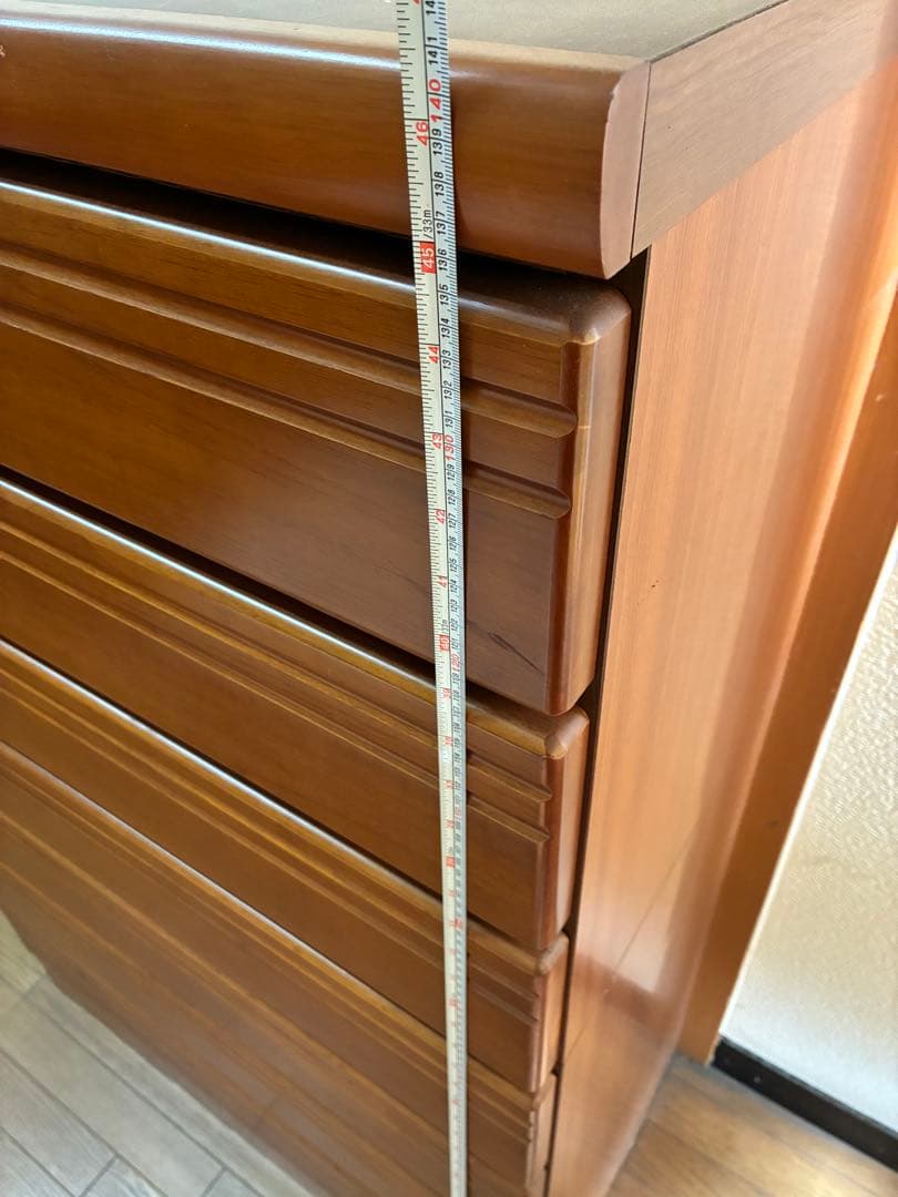 木製チェスト 7段 ブラウン