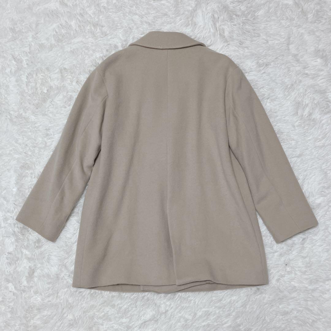 美品　23区　ウールアンゴラビーバー　チェスターコート　ベージュ　36 ダブル