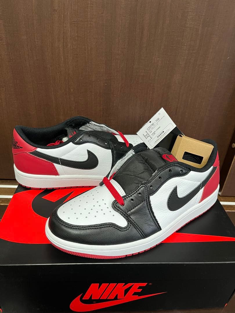 シューズ(男性用) Nike Air Jordan 1 Retro Low OG Black Toe