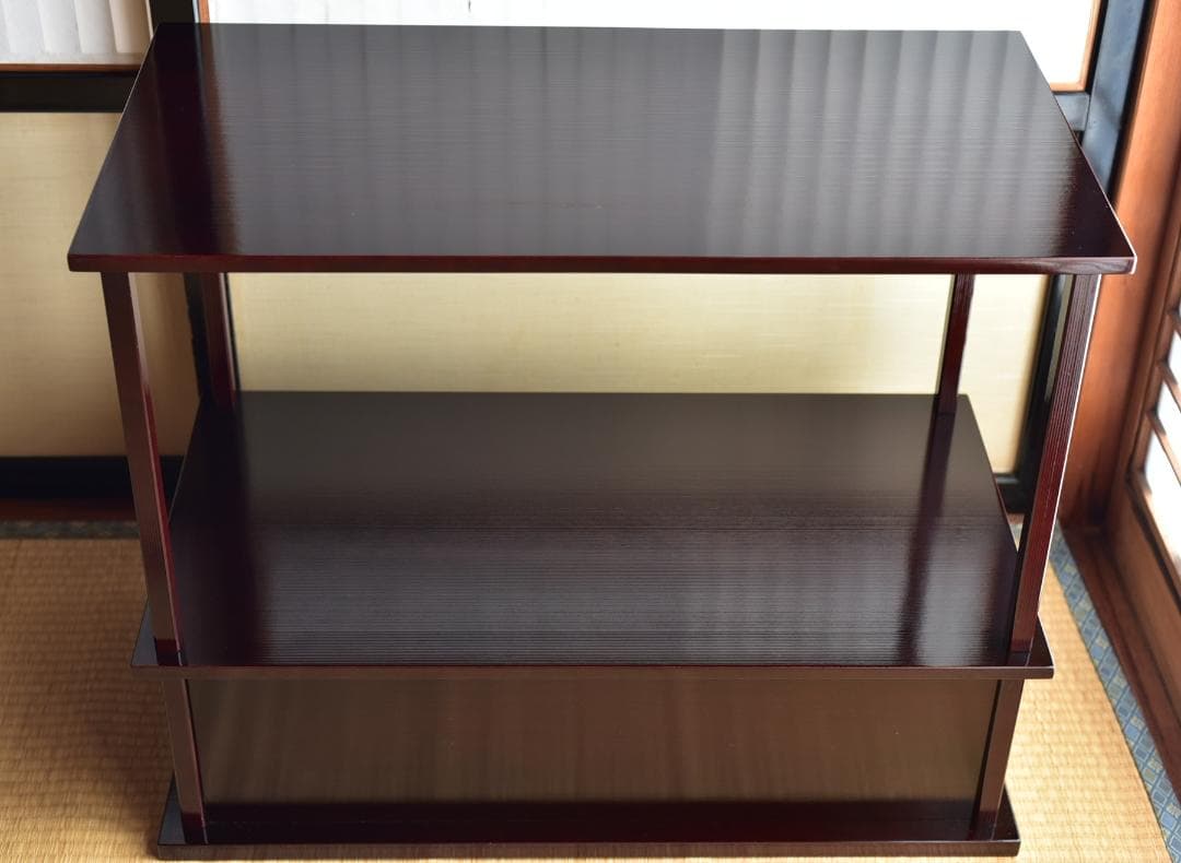 袋棚扉付き組立式　【極上品】お茶道具／共箱