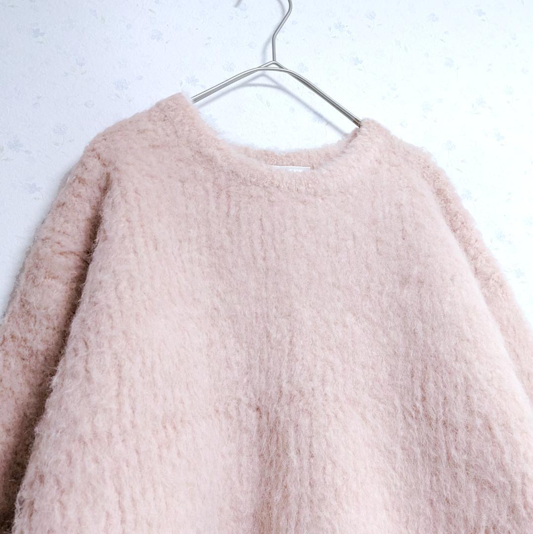 まりっぺ様Whim Gazette ミックスヤーンクルーネックニットプルオーバー