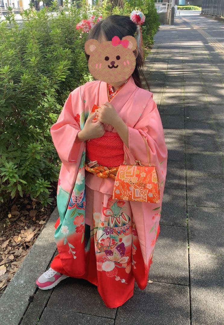 七五三　7歳　着物　フルセット　女の子　ピンク