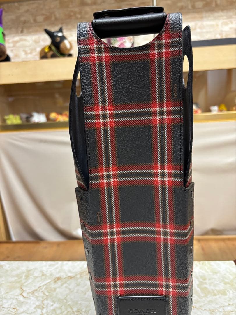 COACH チェック柄 ワインバッグ 保存袋付き