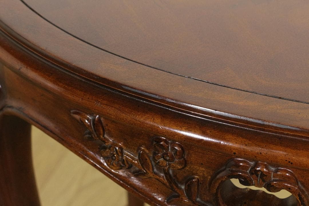 木製テーブル★クラシック★ネコ脚★スライドテーブル★