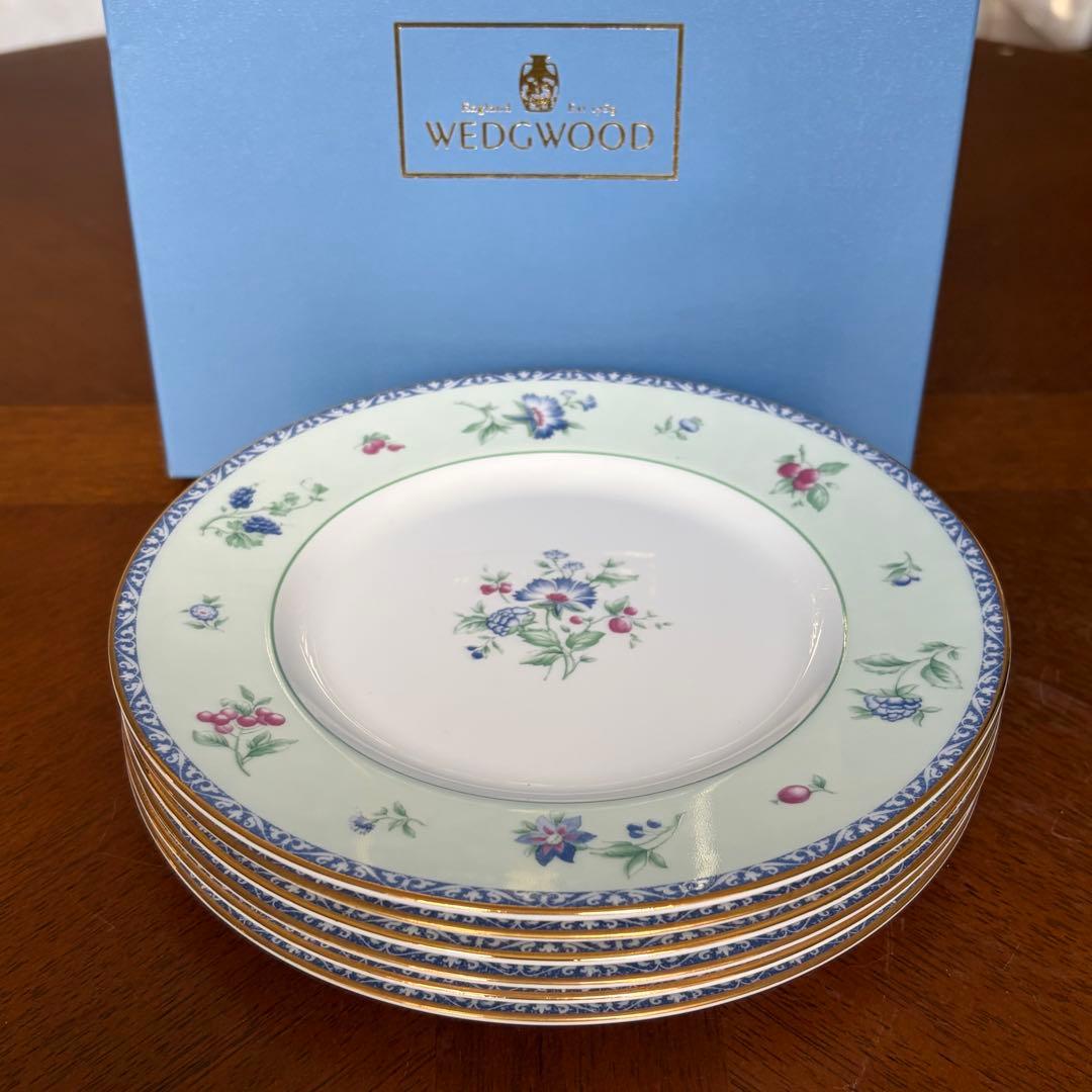 【美品】英国製　ウェッジウッド★メドウフィールド★ケーキ皿　4枚