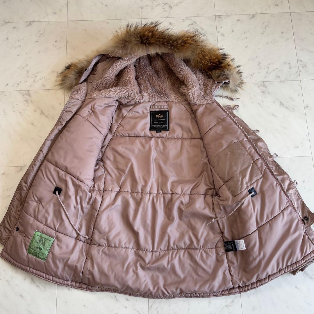 希少カラー✨ アルファ N-3B フライトジャケット ラクーンファー L ピンク