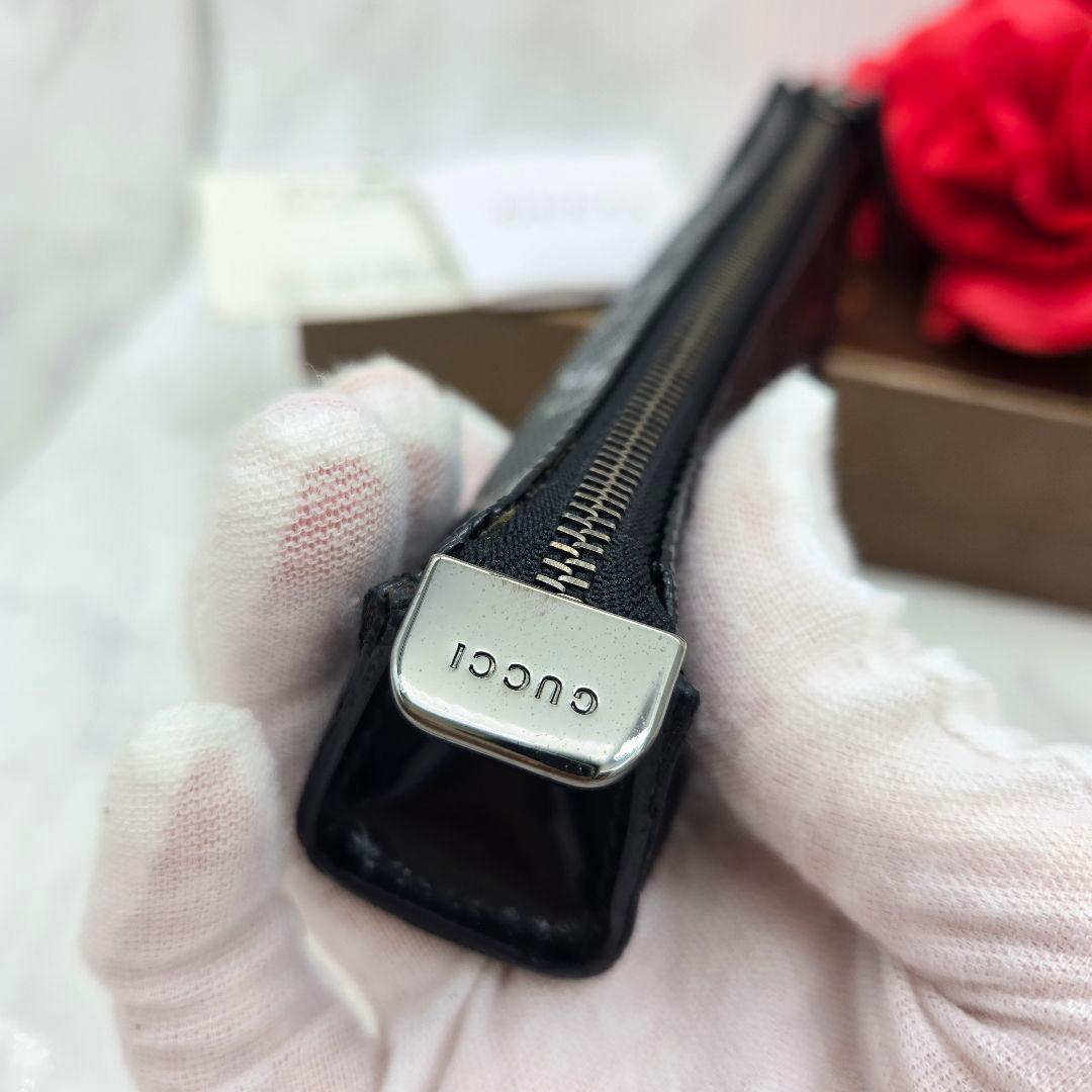 【未使用に近い】 GUCCI ペンケース 筆箱 GG インプリメ ブラック