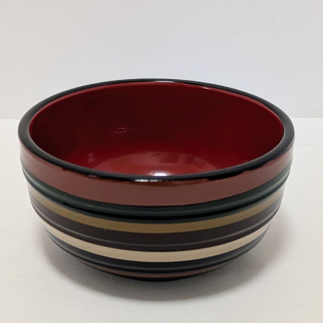 コマ二段丸重とコマ小器11碗 香川漆器　独楽塗