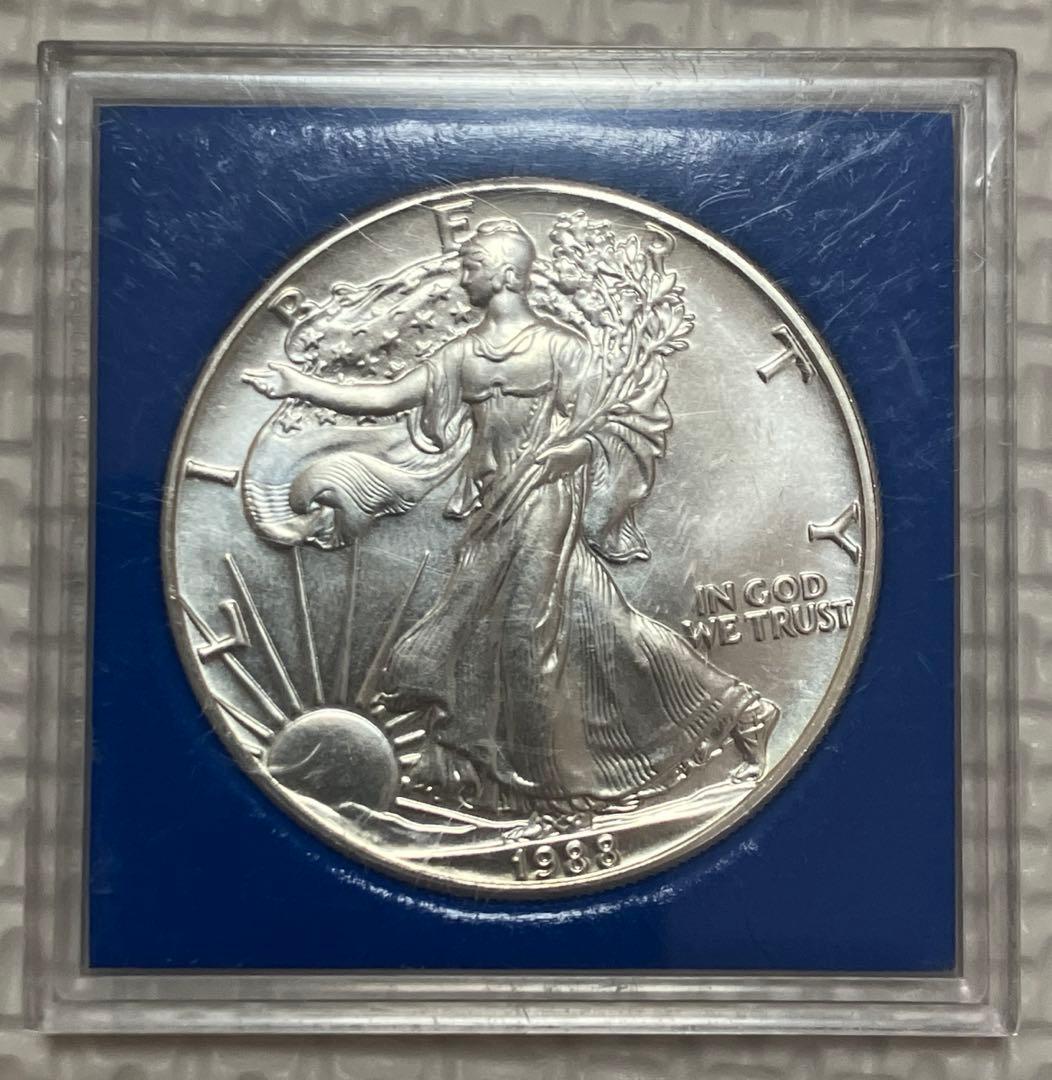 1988年　アメリカ　シルバーイーグル銀貨　1オンス　リバティ