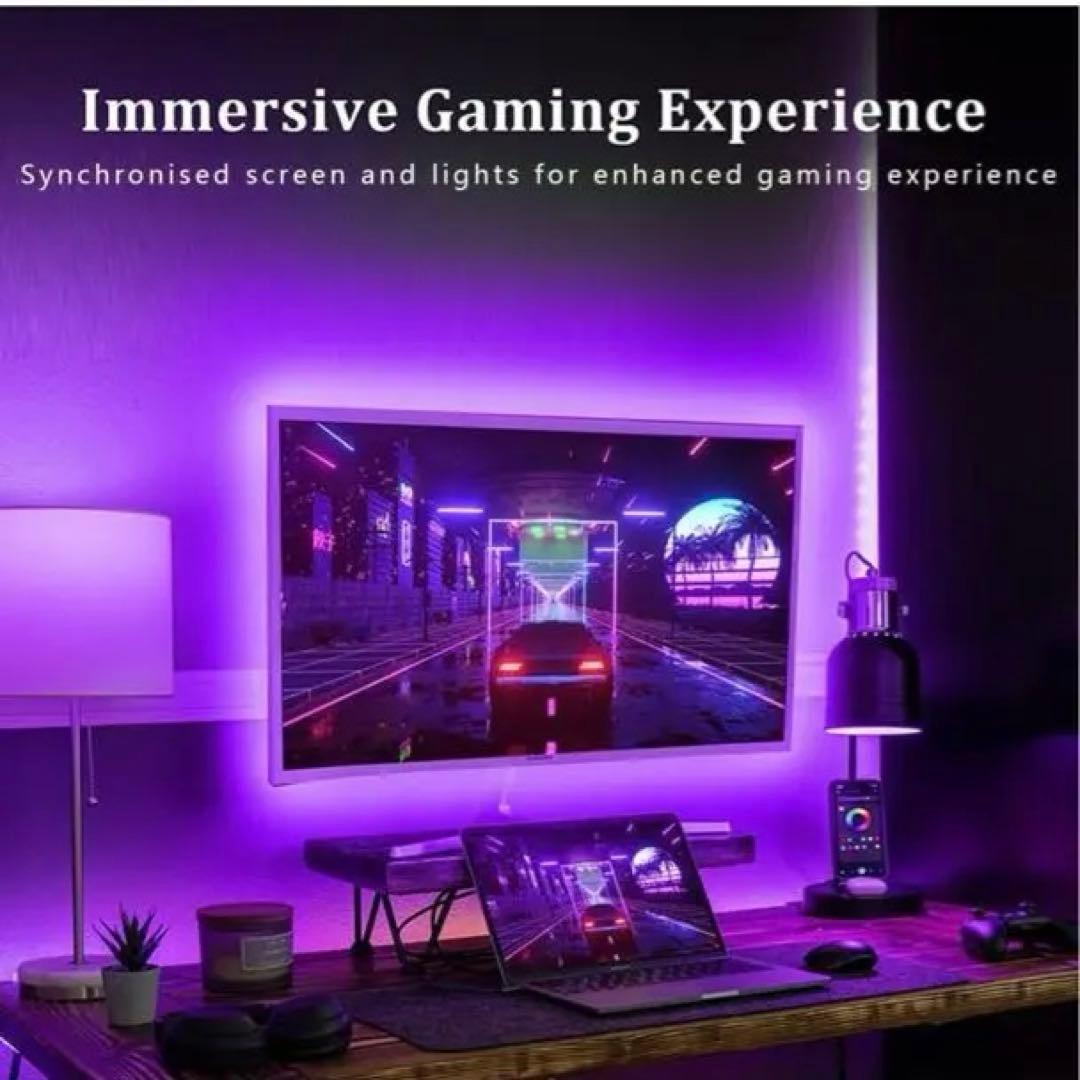 テレビLEDストリップライト55〜75インチディスプレイRGBIC LEDゲーム