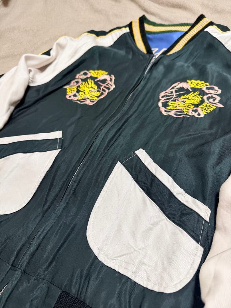 美品 テーラー東洋 ２面用 虎 龍 日本限定スカジャン レーヨン vintage