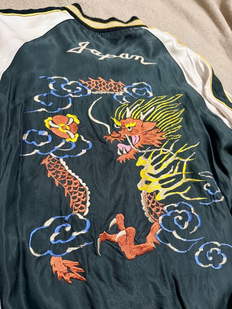 美品 テーラー東洋 ２面用 虎 龍 日本限定スカジャン レーヨン vintage