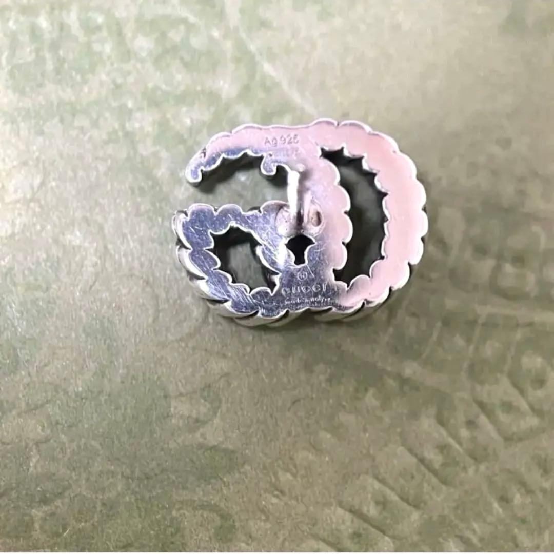 【極美品】グッチ　マーモントGG ツイストピアス片耳　希少　925 アラベスク
