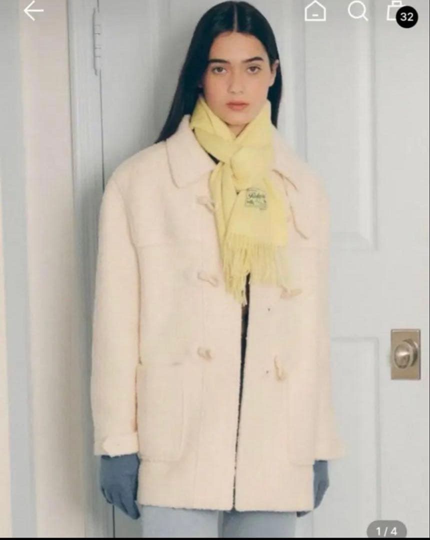 ROLAROLA DUFFLE HALF COAT IVORY 韓国アイドル着用