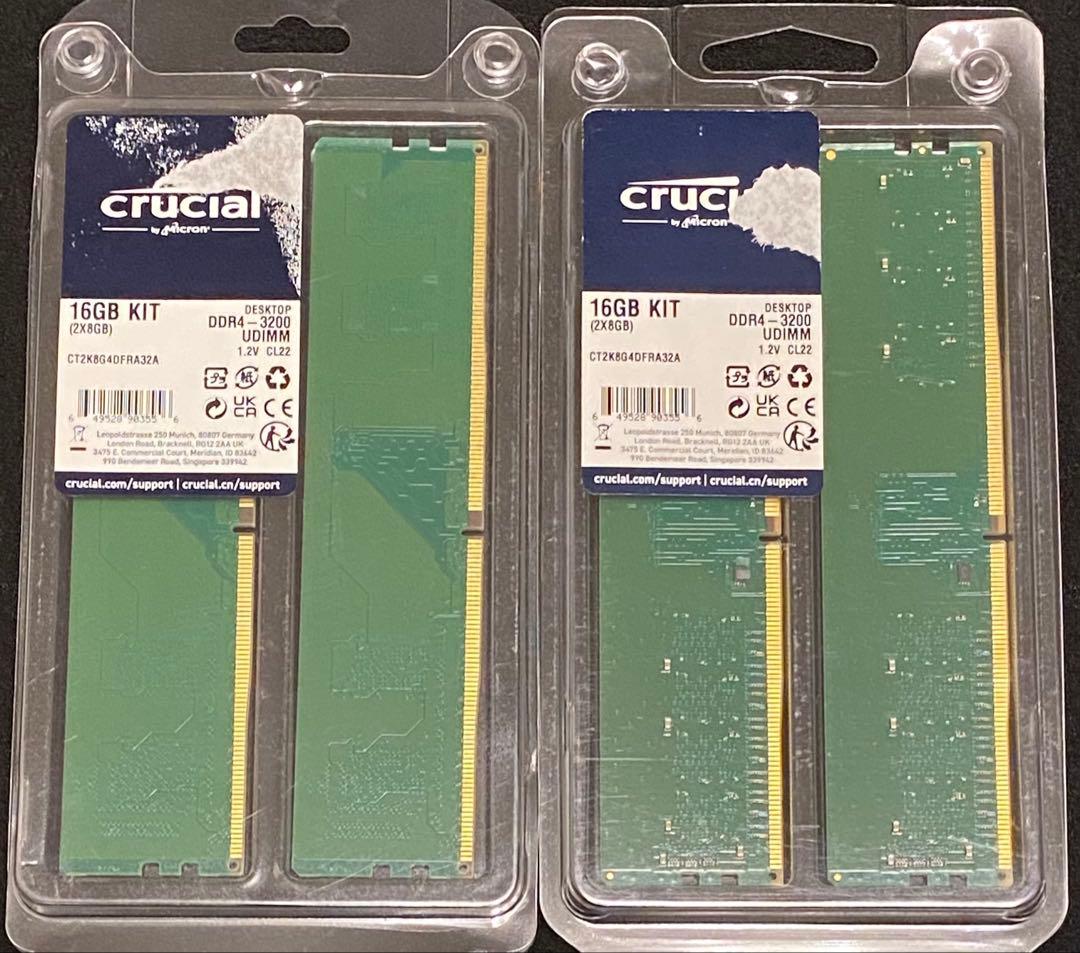 Crucial 32GB (8GBx4) DDR4-3200 メモリーキット