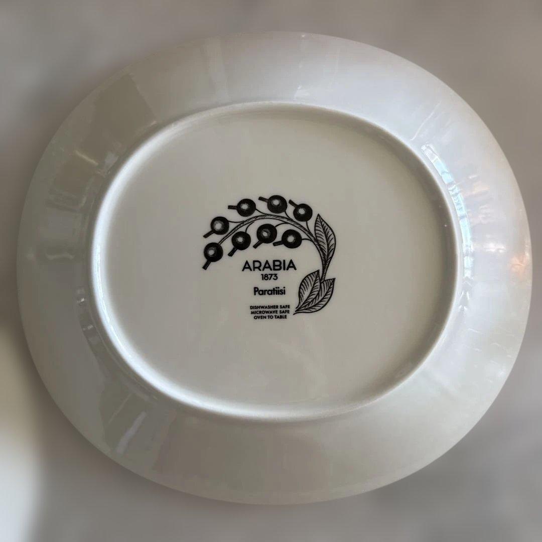 ♡*読様 【最終価格】アラビア パラティッシ ブラック オーバルプレート 25c