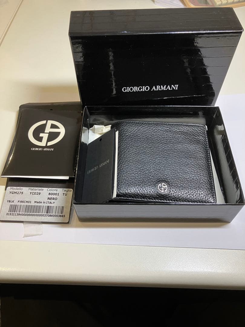 808　アルマーニ　GIORGIO ARMANI 財布 本革 二つ折り
