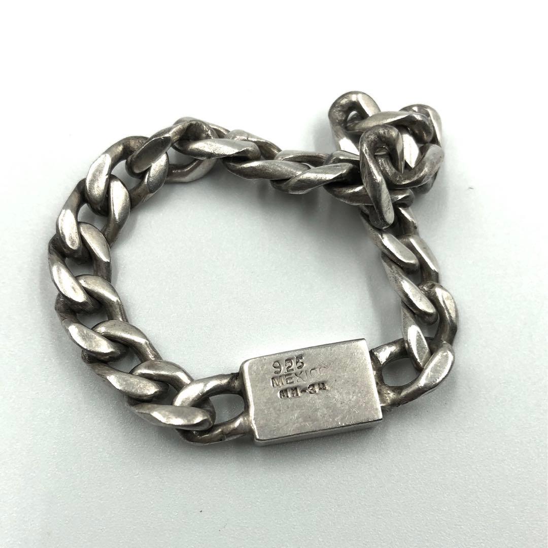 メキシカンジュエリー idブレスレット 喜平 シルバー925 ヴィンテージ
