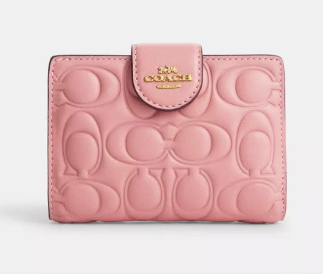 COACH ミディアムコーナージップ ウォレット・シグネチャー新品未使用タグ付き