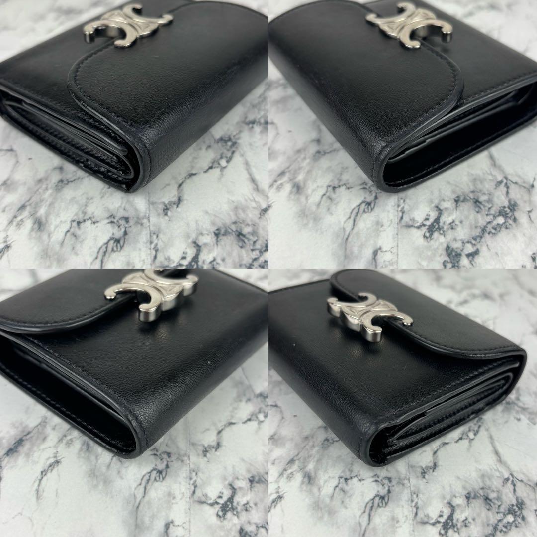 114 CELINE トリオンフ　スモールトリフォールドウォレット三つ折り財布