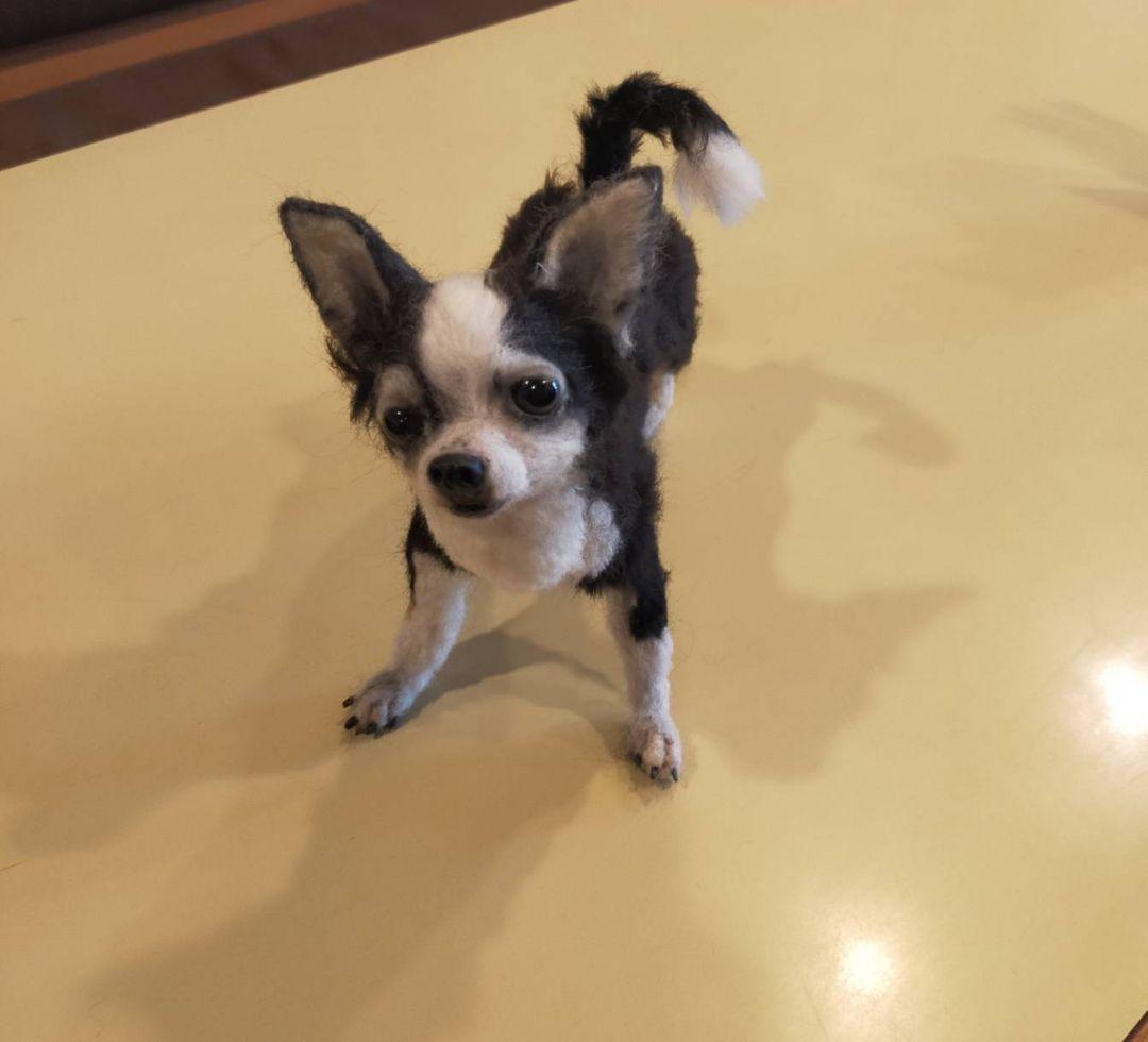 羊毛フェルト犬　エリー