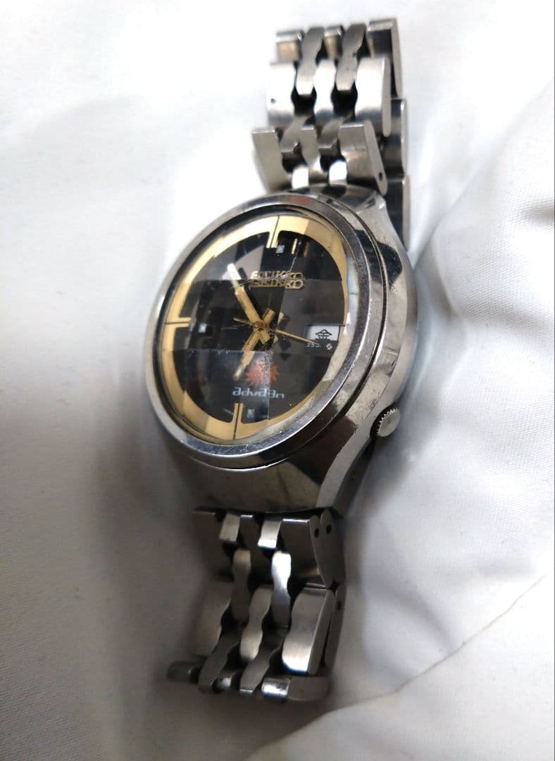 幻　SEIKO　advan　ブラック 　太陽神　カットガラス　デイデイト　自動巻