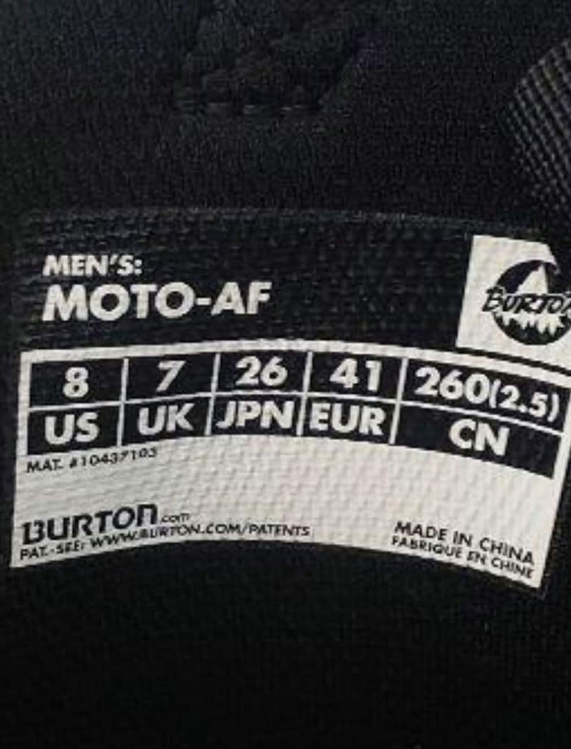 ★新品未使用★Burton MOTO-AF スノーボードブーツ