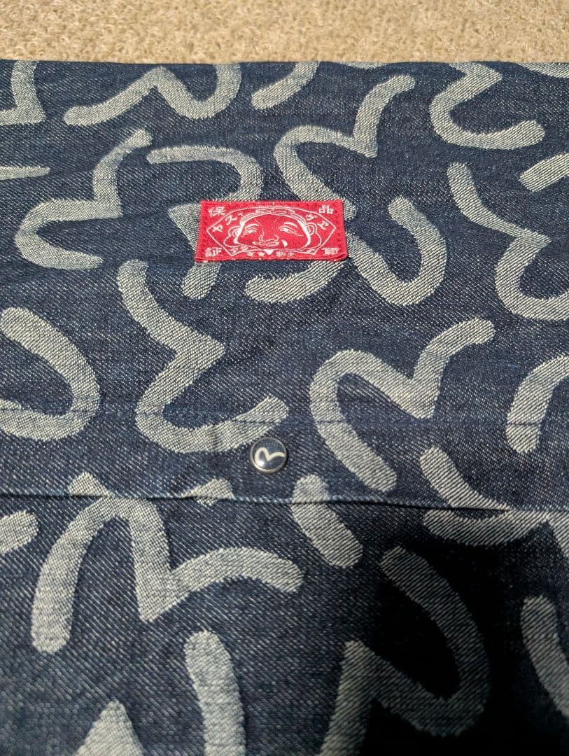 EVISU エヴィス　カモメ柄　デニムクッションカバー