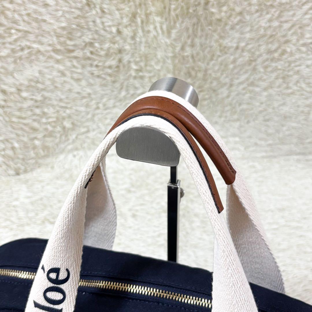 【未使用級】クロエ マザーズバッグ 2way ショルダーバッグ ネイビー
