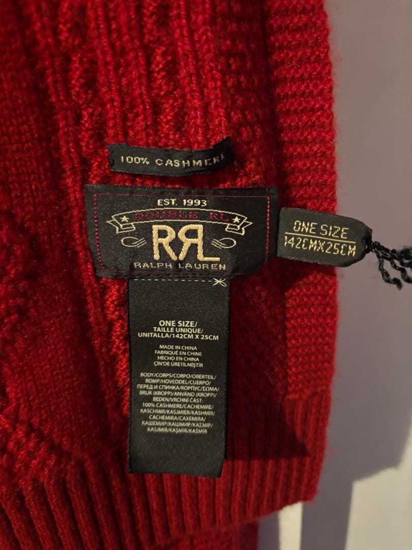 【新品未使用】 RRL ダブルアールエル ラルフローレン カシミヤ マフラー