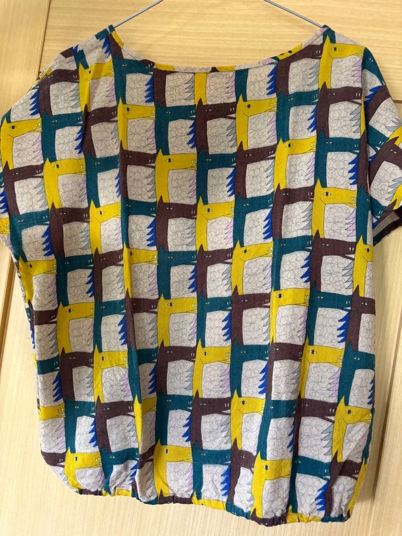 美品　minni perhonen サラブレッド　半袖トップス　ウール100%